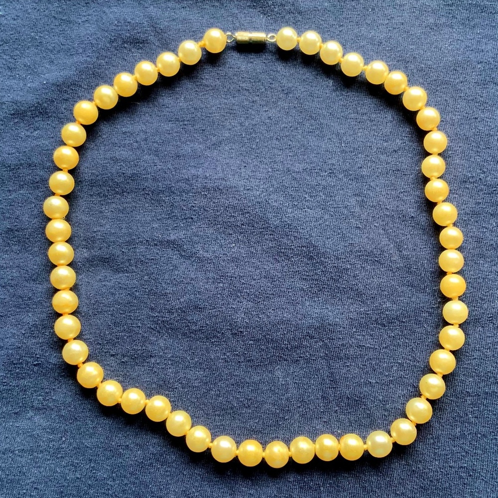Vintage Faux Pearl Necklace With Screw Type Clasp 18”